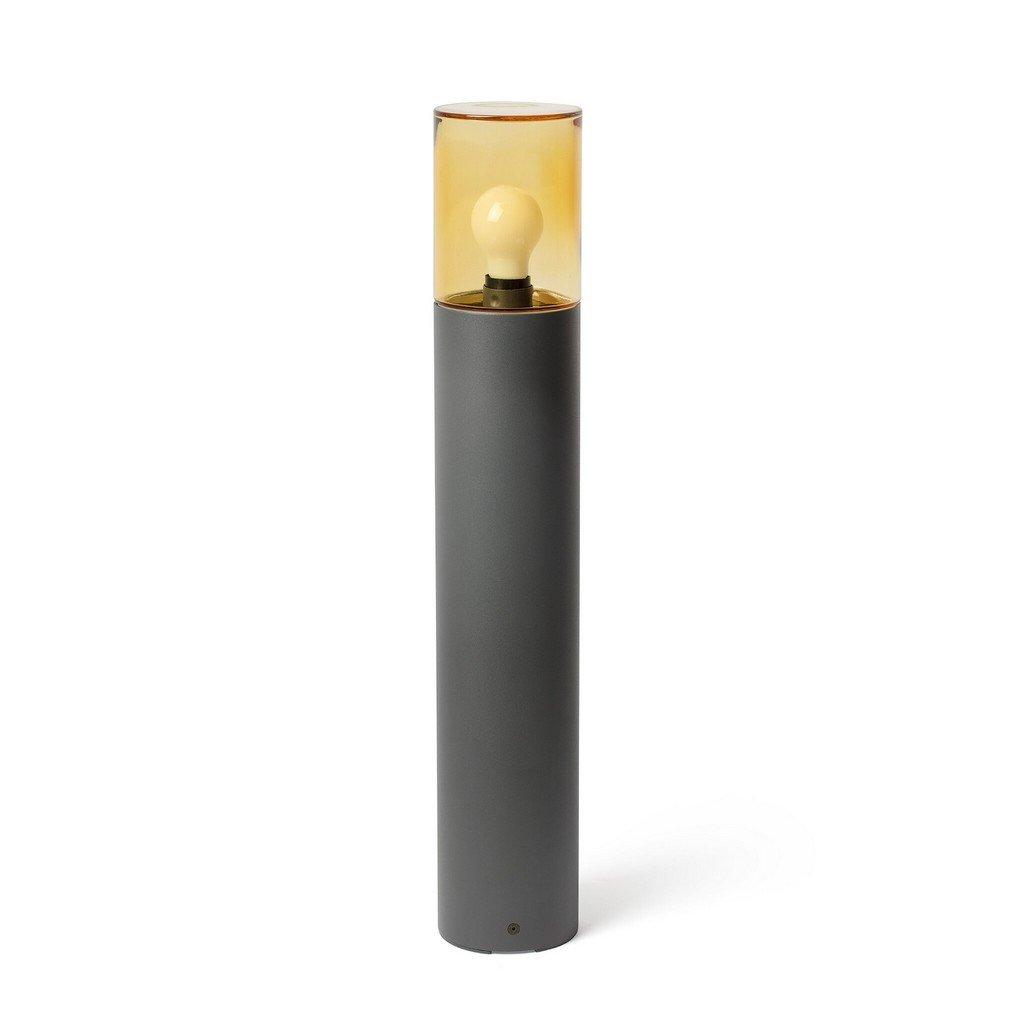 Kila Dark Grey Beacon Bollard Lamp 70cm Amber 3000K IP65